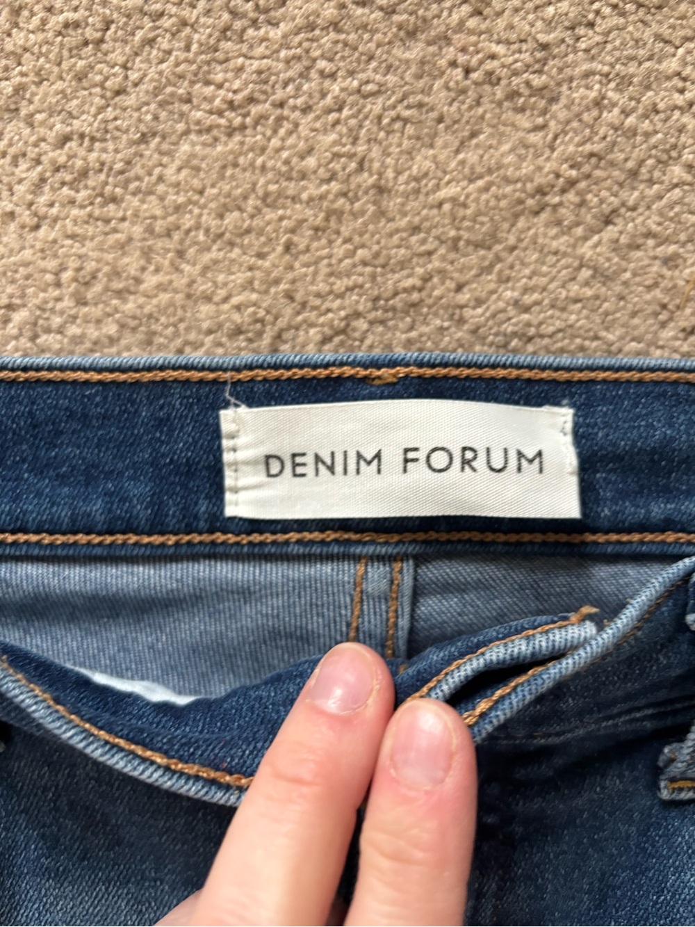 Aritzia Denim Forum Lola High Rise Skinny Jeans Size 31 Blue Wash